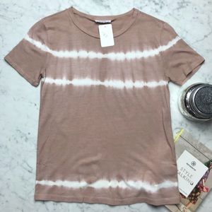 NWT Pink White Short Sleeve Tie Dye Trend T Shirt